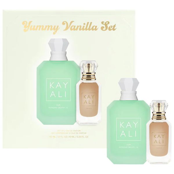 Kayali Yummy Vanilla Gift Set | Yum Pistachio Gelato 50ml + Vanilla 10ml