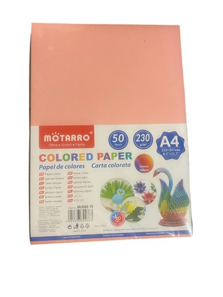 A4 Colored Paper-50 Sheets -MOTARRO
