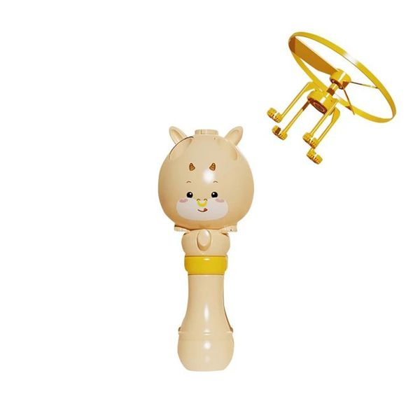 Dragonfly Bubble Helicopter with Aerial Flying Rip-Cord Toy-Beige