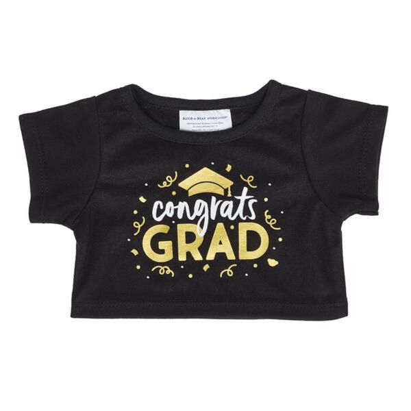 Build a Bear Black Gold Graduation Tee