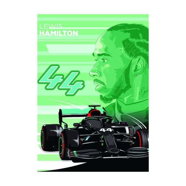Hamilton 44 green - A1 poster