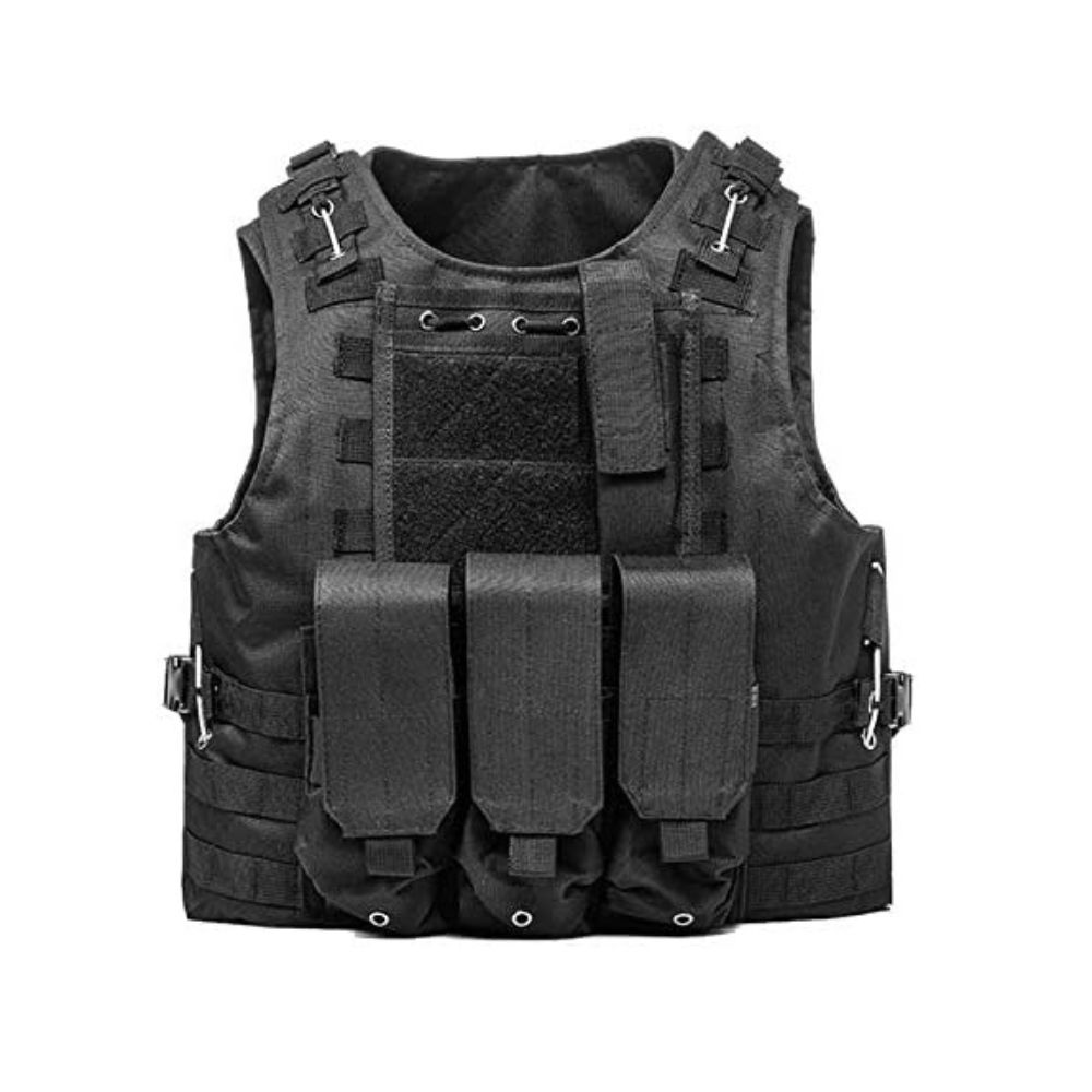 Herqona - Tactical Survival Vest with Multiple Storage Options - Black ...