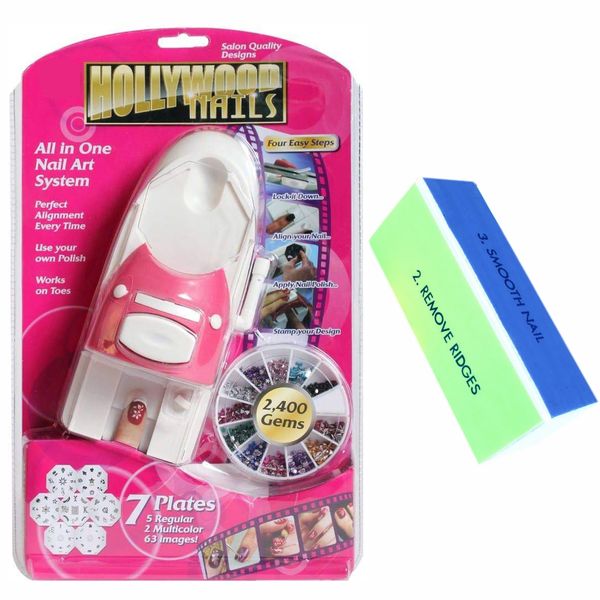 Hollywood Nails Nail Art System Plus A 4 Sided Nail Buffer
