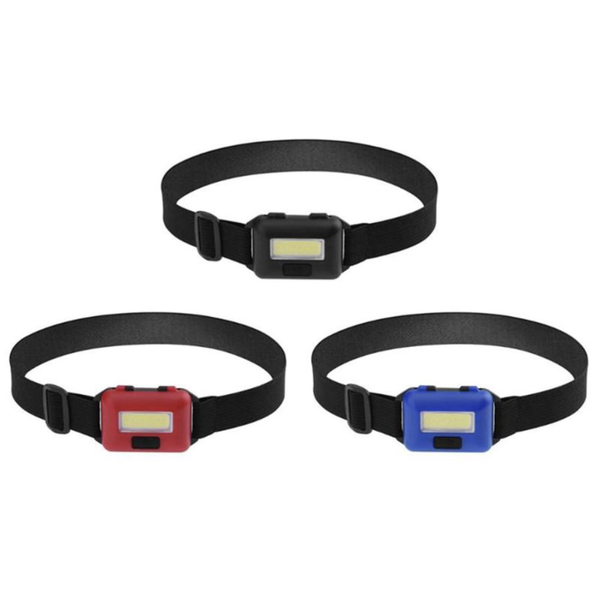 Pack of 3 Water Resistant Battery Operated Headlamps