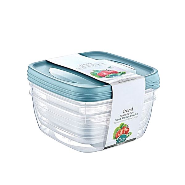 Trend Square Storage Box (2.5L) - Set of 3