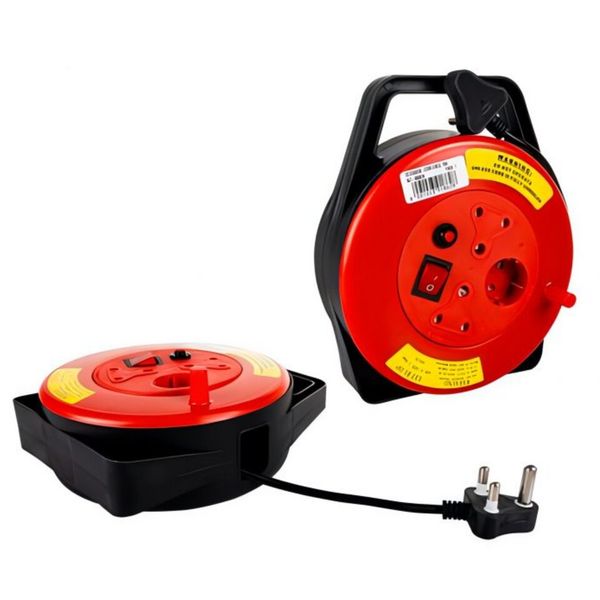 10m Selectrix Reel Extension Cord- Red