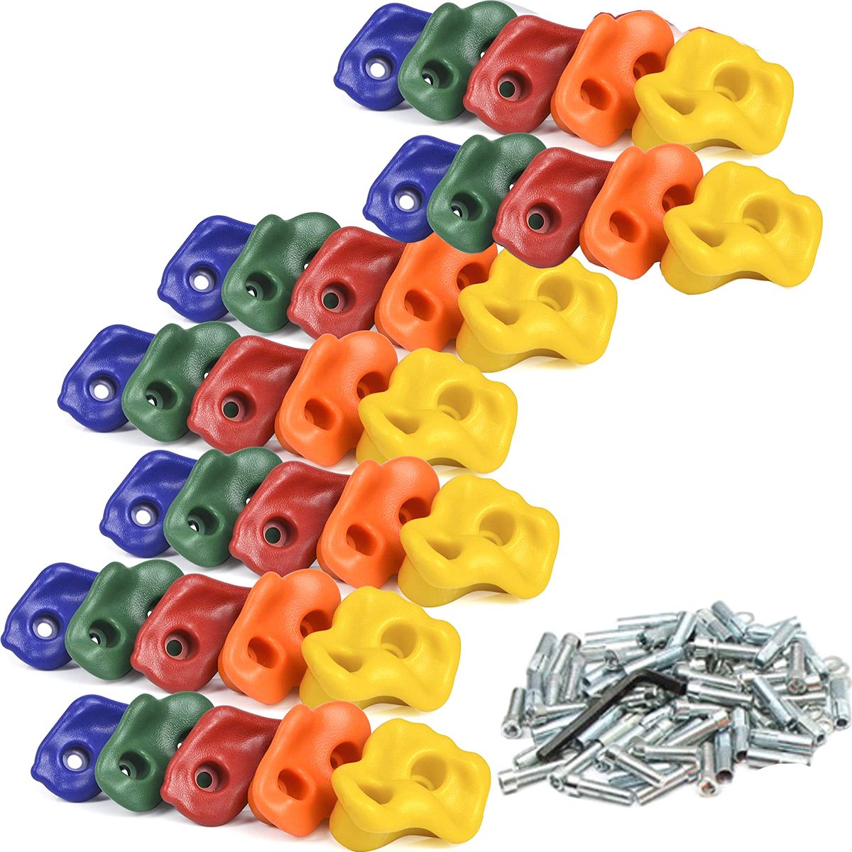 Cement Wall Screws 35 Pieces DIY Kids Rock Climbing Wall Holds Grips