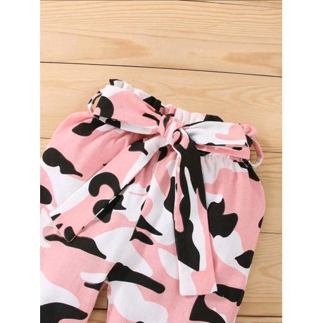 Pink camouflage little girl clearance clothes