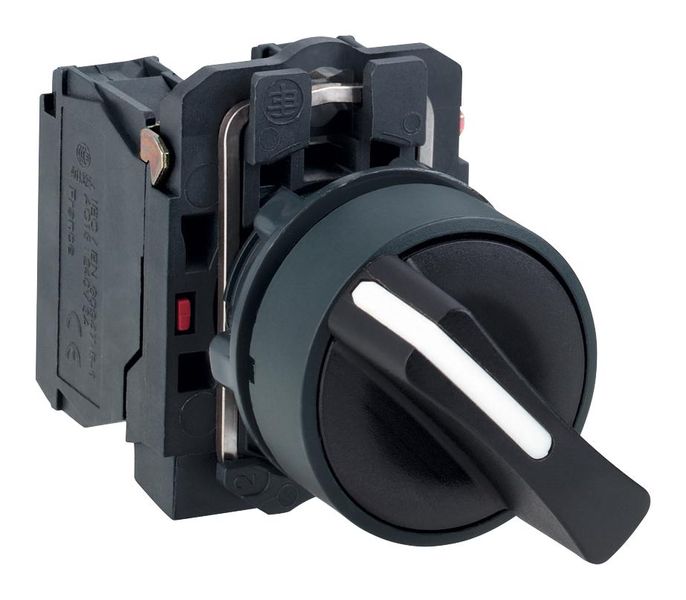 Schneider Electric (XB5AD21) Selector Switch, 2 Position, 120 V, 6 A