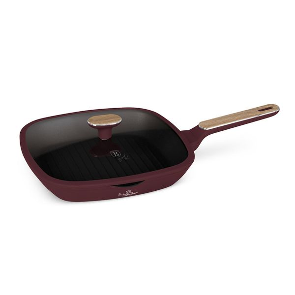 Berlinger Haus 28cm Titan Pro Non-Stick Grill Pan with Lid -Leonardo Nordic