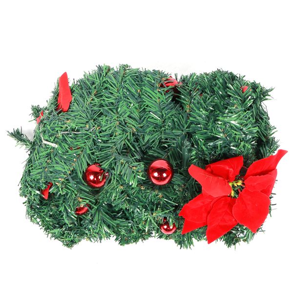 LED Rattan Garland String Lights Red 2.7m
