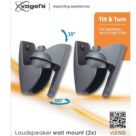 oor In het algemeen naald Vogels Universal Wall Mounts For Small Speakers Black (2 Pack) | Buy Online  in South Africa | takealot.com