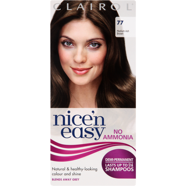 Clairol Nice N Easy Lasting Medium Ash Brown 77