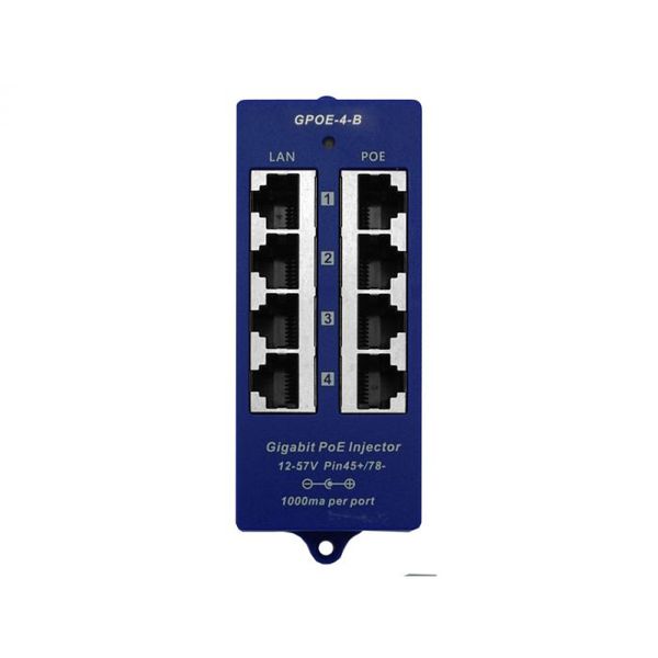 4 Port Gigabit Passive PoE Injector
