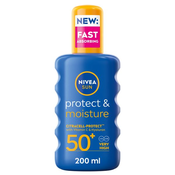 NIVEA SUN Protect &amp; Moisture Sun Spray SPF50+ Sunscreen - 200ml