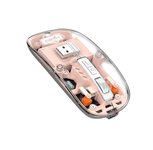 DW Magnetic Transparent Rechargeable Wireless Mouse 2.4G Space Blue - M233
