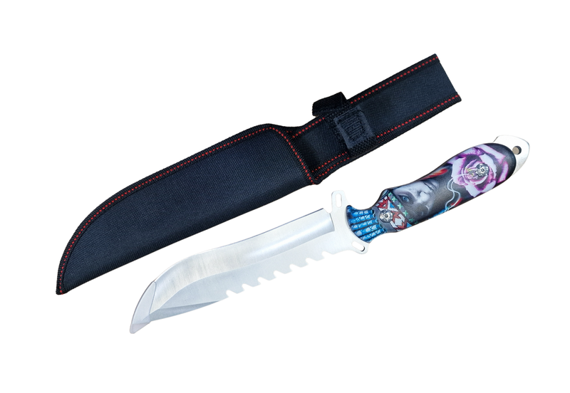 Artistic Hunting / Combat Knife with Sheath - 32cm