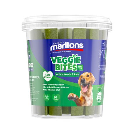 Marltons - Veggie Bites - Spinach & Kale - Dog Treats - Pet Snacks - 300g Image