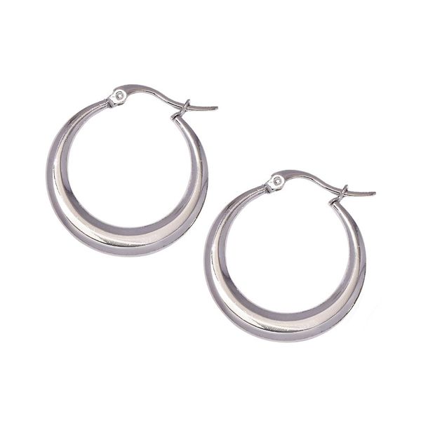 Steel My Heart Waterproof Stainless Steel Hoop Earrings