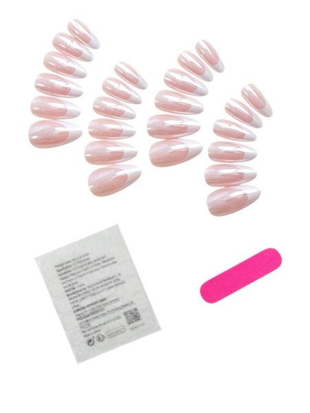 24 Piece -Punk Style Press On Nails -Rainbow Plate Design