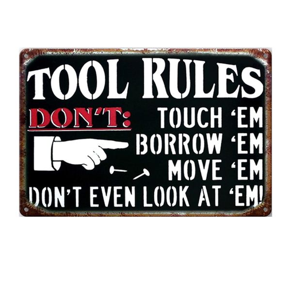 Decor Creative Tin Sign Classic Metal Plate Vintage Retro Cocktail - 30cm