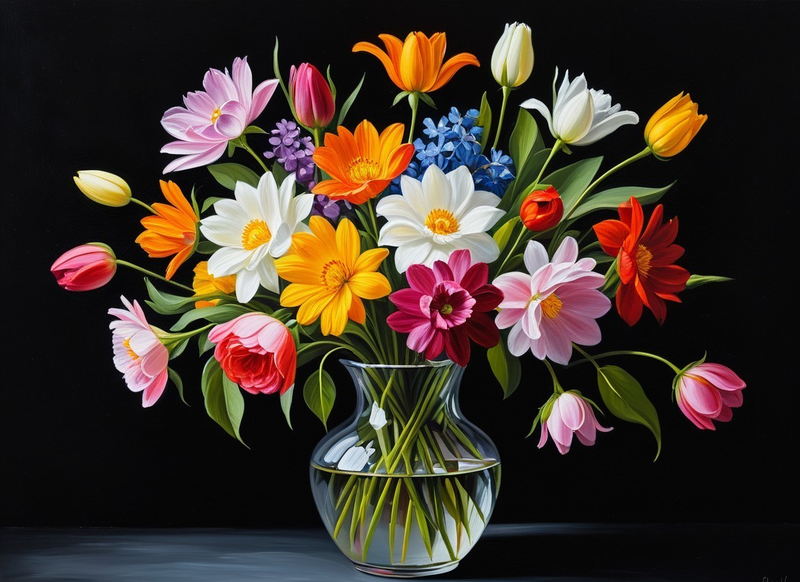 Canvas cm Home Decor Wall Art - Vibrant Vase