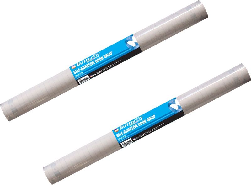 Book Cover Roll - 70 m Plastic (5Mx450Mm) Clear Adhesive X2