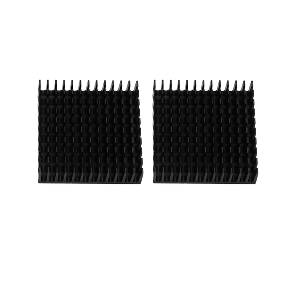 2 x Black Aluminum Radiator Heat Sink Heat Sink 40 x 40 mm x 11 mm