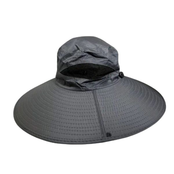 Wide Brim Outdoor Sun Hat with UV Protection and Mesh Ventilation