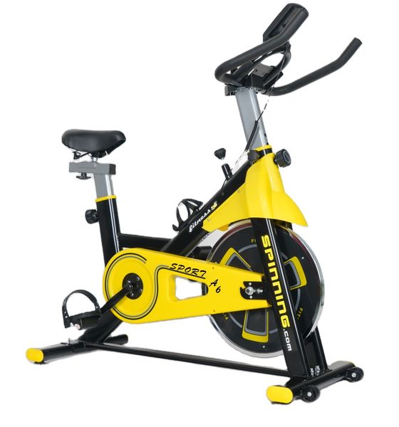 Zoolpro Indoor Sports Stationary Cardio Exercise Bike - Yellow &amp; Black