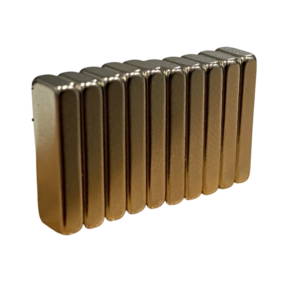 N38 Neodymium Block Magnets - 15mm x 5mm x 2.5mm - Pack of 10