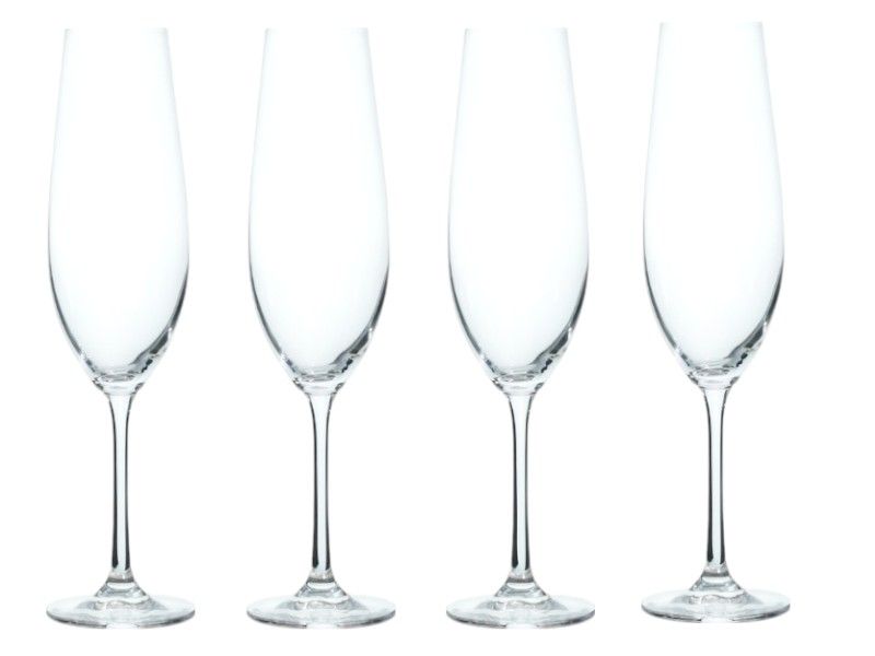 Atmosfera 4 Piece Champagne Crystalline Glasses - 260ML
