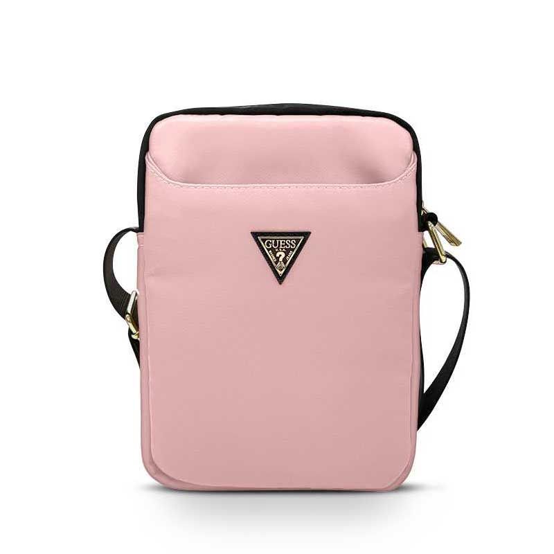 Guess Nylon Phone Bag with Metal Triangle Logo & Adjustable Shoulder Strap