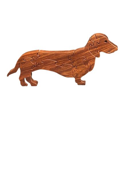 3D Wooden Puzzle of a Dachshund