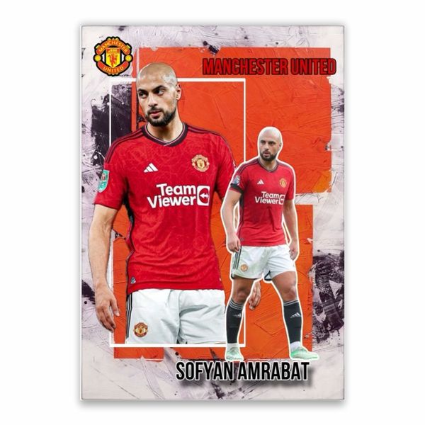 Sofyan Amrabat Manchester United Poster - A1