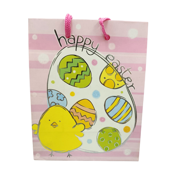 Mini Pink Easter Egg Theme Gift Bag - Set of 10