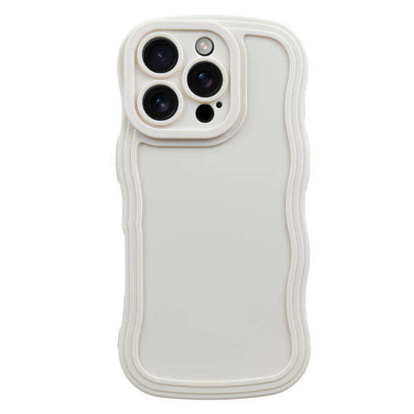 Minimalistic Wavy Edge Phone Case Compatible With iPhone 16 Pro Max - Brown