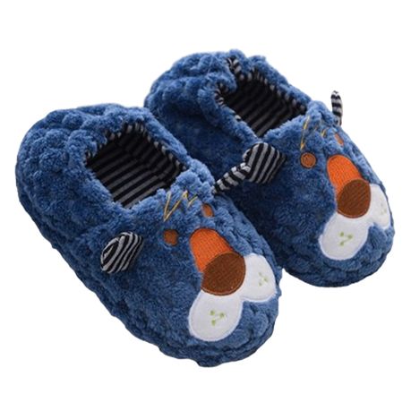 Kids Cartoon Animal Puppy Slippers Plush Soft Soled Warm Indoor