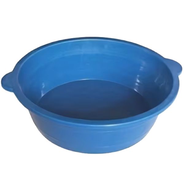 Pet High-Quality Blue Plastic Livestock Feeding Basins Set of 2 - 44cm