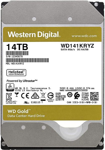 WD Gold 14TB 7200RPM 512MB Cache 3.5