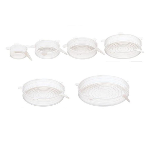 Silicone Stretch Lids Food Saver 6-Pack Cover