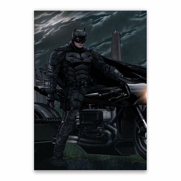 Batman On A Motorbike Poster - A1