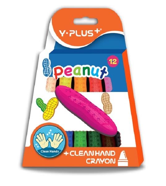 Y-Plus Peanut Crayons 12'S (Clean Hands Crayons)