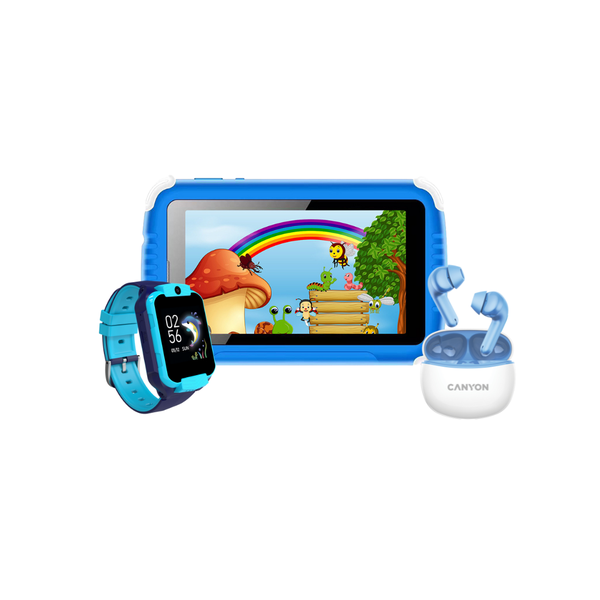 VGKE 7" 3G Blue Kiddies Tablet Canyon Kids Watch and True Wireless Earpods