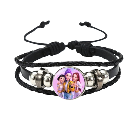 Animated Girl Group Yellow Outfit Leather Bracelet Image