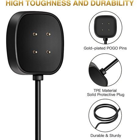 Replacement USB Charger Charging Cable Dock Cradle For Fitbit Versa 4/Versa 3/Sense Smartwatch - View #2