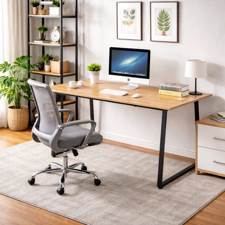 Computer Desk Study Gaming Table Home Office Desk 120cm Wooden Dining Table Image