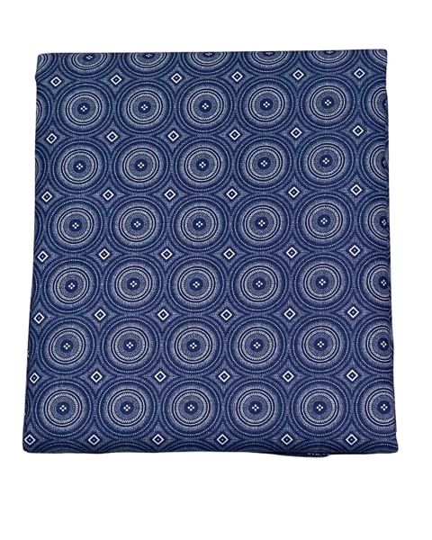 African Print - 3 Cats Shwe Shwe - Navy Circle