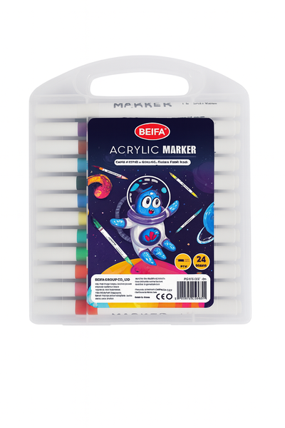 BEIFA Acrylic Marker Set - 24 Colors