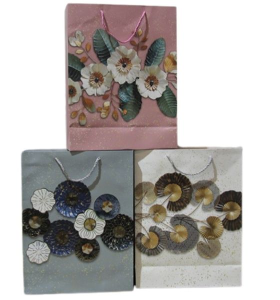 Premium Paper Gift Bags (12 Pack) Mix Colors